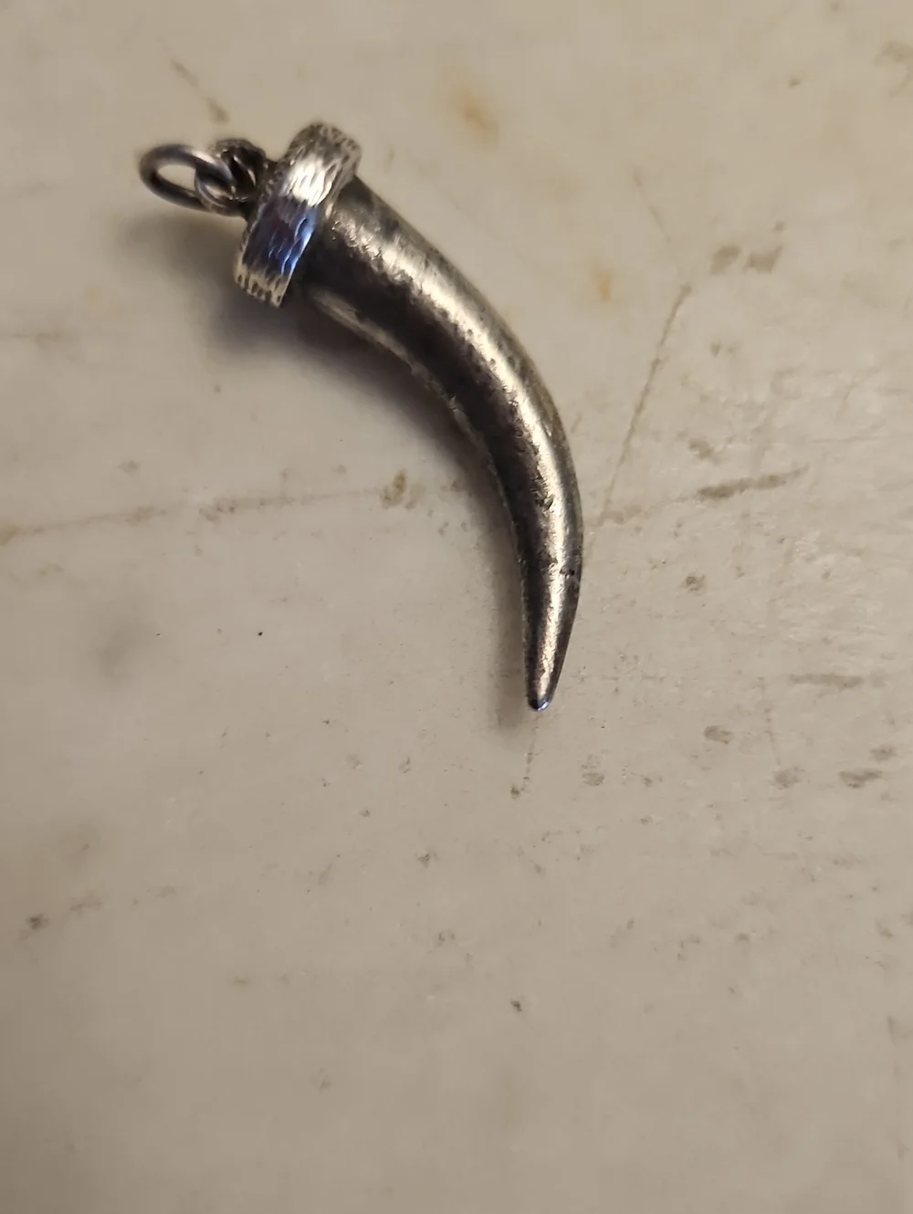 Italian Good Luck Horn Pendant UNISEX VINTAGE/EUC - Picture 2 of 6